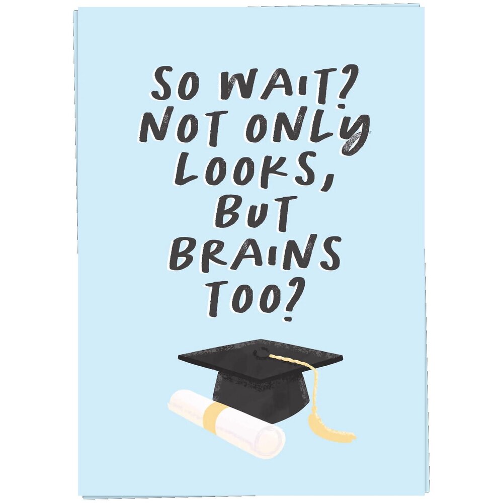 Kaart Blanche Kaart blanche - wenskaart - brains too