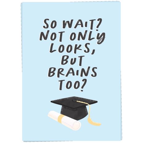 Kaart Blanche Kaart blanche - wenskaart - brains too