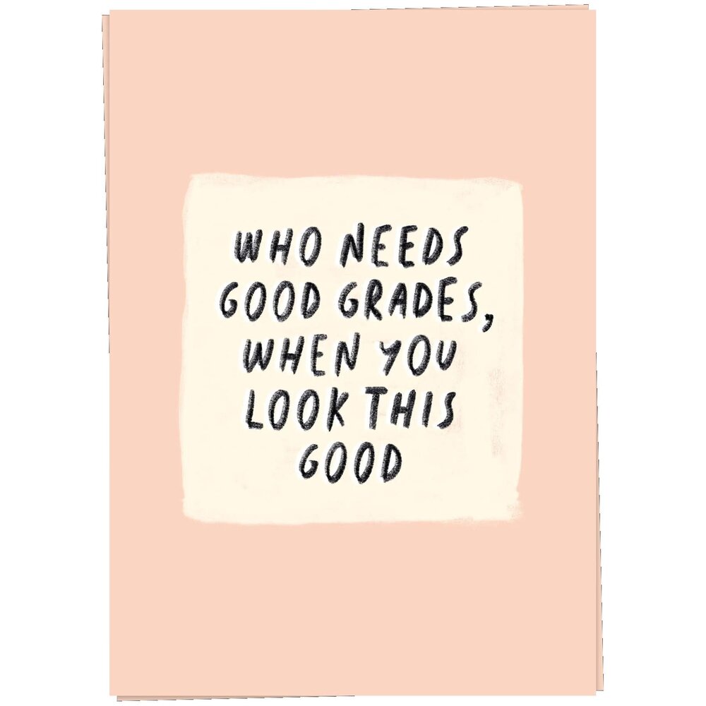 Kaart Blanche Kaart blanche - wenskaart - good grades Kaart Blanche Kaart blanche - wenskaart - good grades