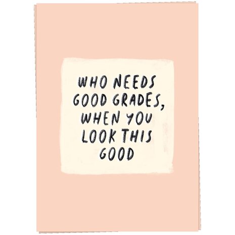 Kaart Blanche Kaart blanche - wenskaart - good grades Kaart Blanche Kaart blanche - wenskaart - good grades