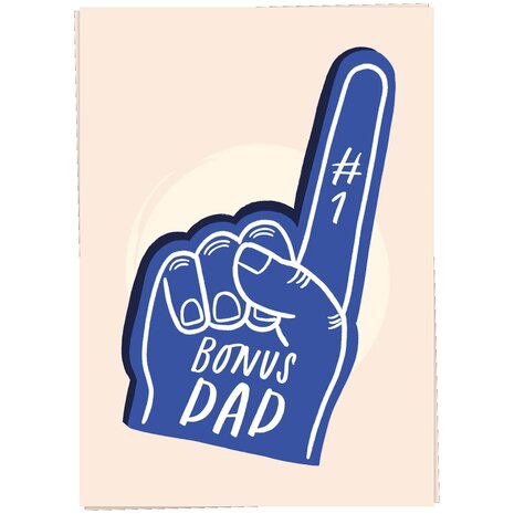 Kaart Blanche Kaart blanche - wenskaart - number one bonus dad