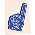 Kaart blanche - wenskaart - number one bonus dad
