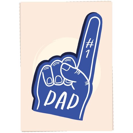 Kaart Blanche Kaart blanche - wenskaart - number one dad