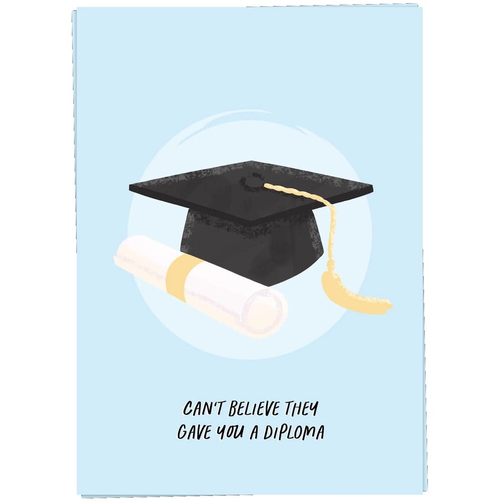 Kaart Blanche Kaart blanche - wenskaart - you a diploma