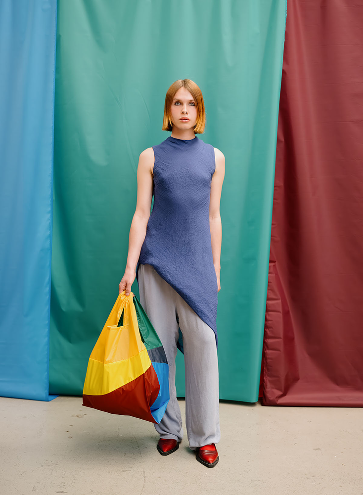 Susan Bijl Susan Bijl - the new shopping bag large - multi tv yellow Susan Bijl Susan Bijl - the new shopping bag large - multi tv yellow
