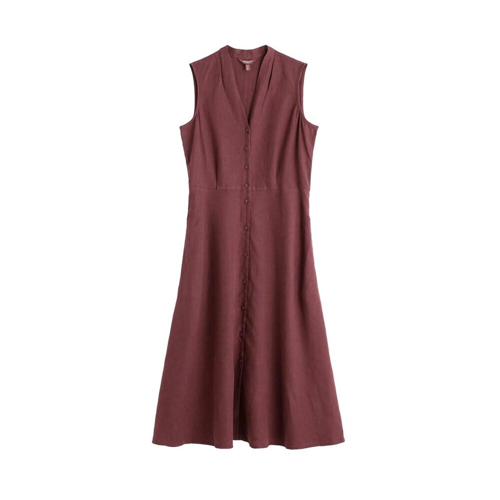 Seasalt Seasalt - sleeveless carved wood dress - cacao Seasalt Seasalt - sleeveless carved wood dress - cacao