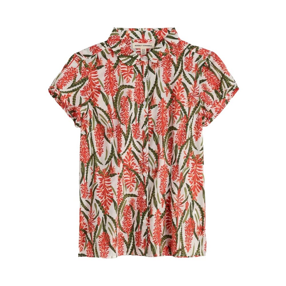 Seasalt Seasalt - rushmaker shirt - red hot poker chalk