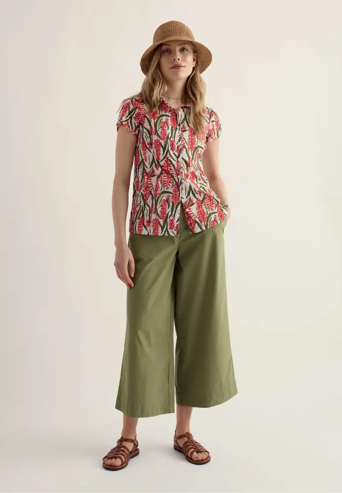 Seasalt Seasalt - rushmaker shirt - red hot poker chalk
