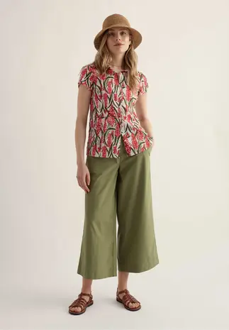 Seasalt Seasalt - rushmaker shirt - red hot poker chalk