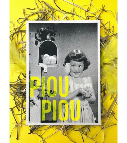 Carte Kencre Carte kencre - zeefdruk print M (A5) - piou piou Carte Kencre Carte kencre - zeefdruk print M (A5) - piou piou