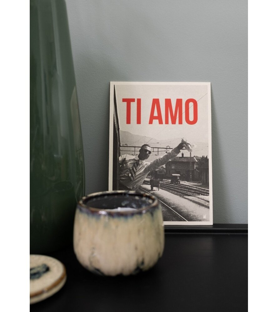 Carte Kencre Carte kencre - zeefdruk print M (A5) - ti amo Carte Kencre Carte kencre - zeefdruk print M (A5) - ti amo