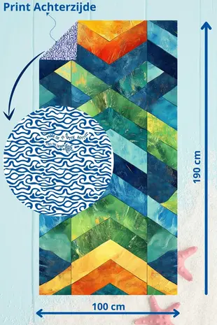 SooBluu SooBluu - reishanddoek XL (190 x 100 cm) - arrow SooBluu SooBluu - reishanddoek XL (190 x 100 cm) - arrow