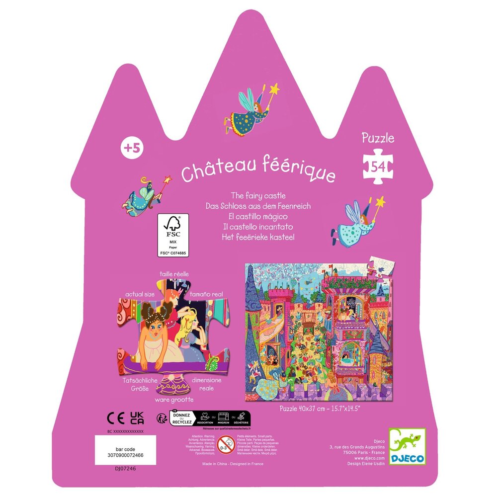Djeco Djeco - puzzel - feeënkasteel (54 stukjes) Djeco Djeco - puzzel - feeënkasteel (54 stukjes)