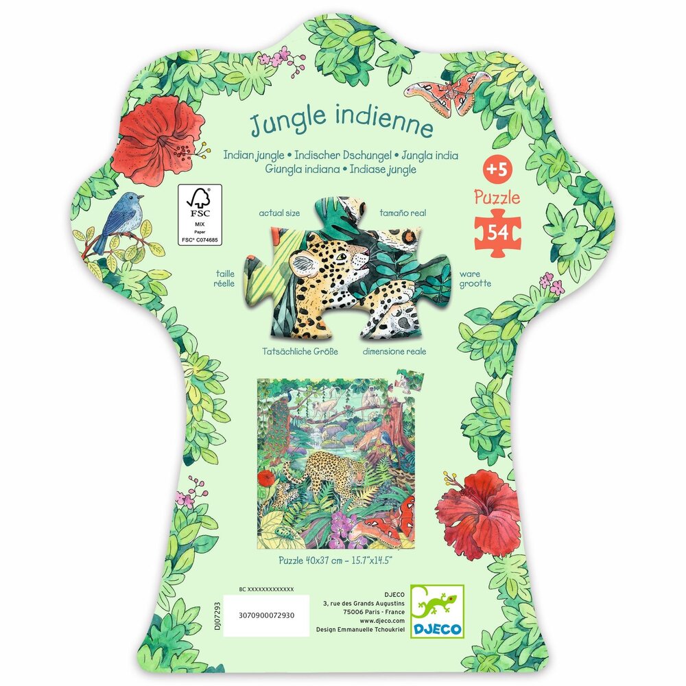 Djeco Djeco - puzzel - Indiase jungle (54 stukjes) Djeco Djeco - puzzel - Indiase jungle (54 stukjes)