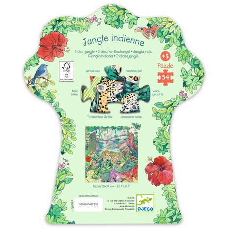 Djeco Djeco - puzzel - Indiase jungle (54 stukjes) Djeco Djeco - puzzel - Indiase jungle (54 stukjes)