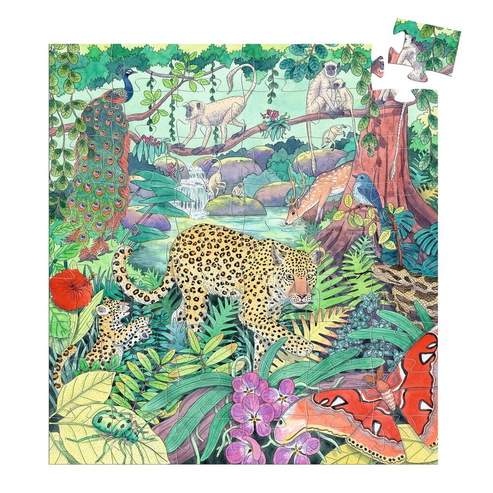 Djeco Djeco - puzzel - Indiase jungle (54 stukjes) Djeco Djeco - puzzel - Indiase jungle (54 stukjes)