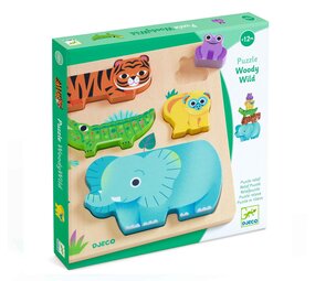 Djeco Djeco - houten puzzel - woodywild Djeco Djeco - houten puzzel - woodywild