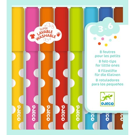 Djeco Djeco - viltstiften voor kleintjes (set van 8) Djeco Djeco - viltstiften voor kleintjes (set van 8)