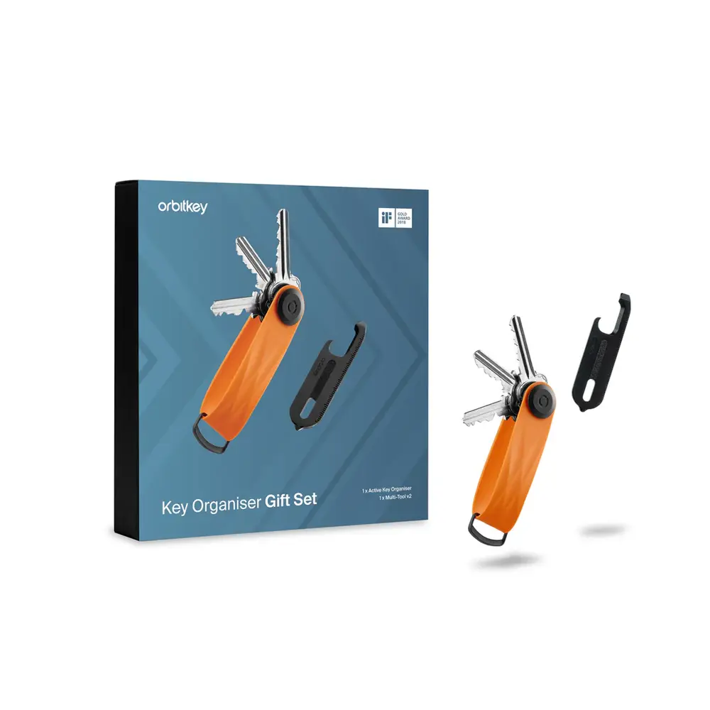 Orbitkey Orbitkey - key organizer - gift set - active tangerine Orbitkey Orbitkey - key organizer - gift set - active tangerine