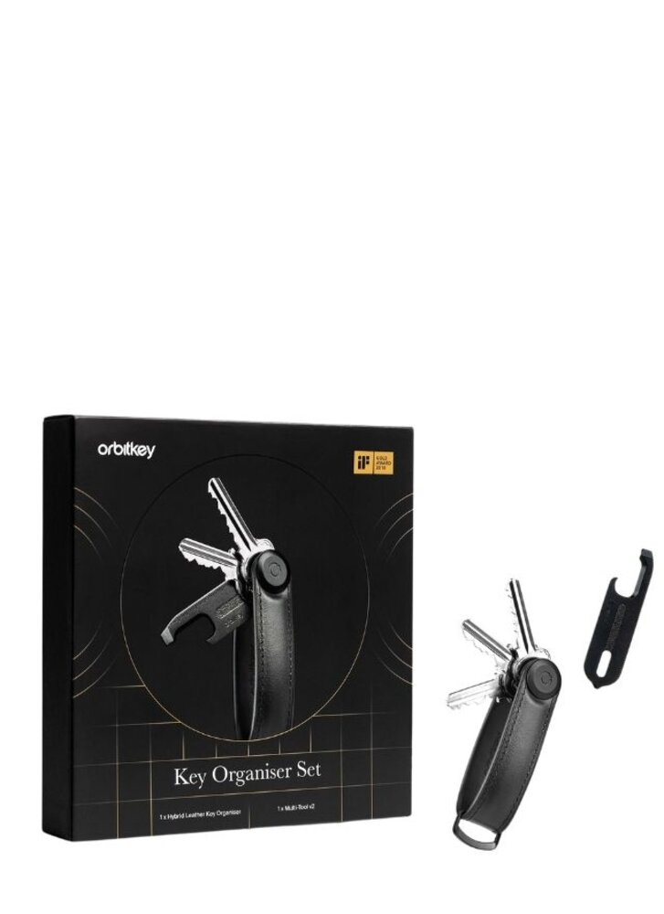 Orbitkey Orbitkey - key organizer - gift set - hybrid leather black Orbitkey Orbitkey - key organizer - gift set - hybrid leather black