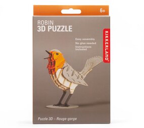 Kikkerland Kikkerland - 3d puzzel - roodborstje Kikkerland Kikkerland - 3d puzzel - roodborstje