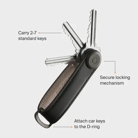 Orbitkey Orbitkey - key organizer 2.0 - premium leather - wine Orbitkey Orbitkey - key organizer 2.0 - premium leather - wine