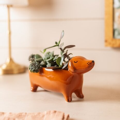 Sass & Belle Sass & Belle - plantenpot - teckel