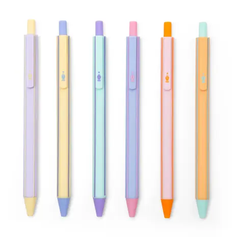 Kikkerland Kikkerland - inkerie - navulbare glitter gel pens (set van 6)