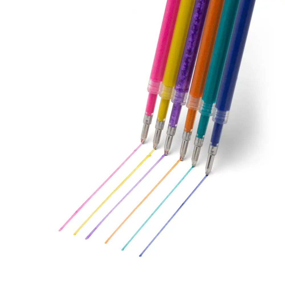 Kikkerland Kikkerland - inkerie - navulling glitter gel pens (set van 6)
