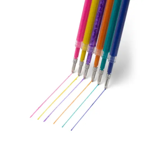 Kikkerland Kikkerland - inkerie - navulling glitter gel pens (set van 6)