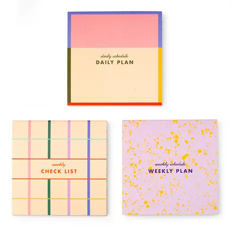 Kikkerland Kikkerland - inkerie - sticky note memo pads (set van 3)