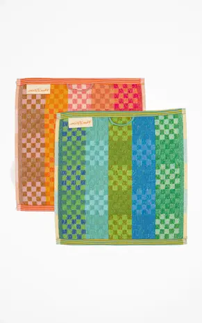 Foekje Fleur Foekje fleur - odds & ends - multi doekjes checkered check #134 (set van 2) Foekje Fleur Foekje fleur - odds & ends - multi doekjes checkered check #134 (set van 2)