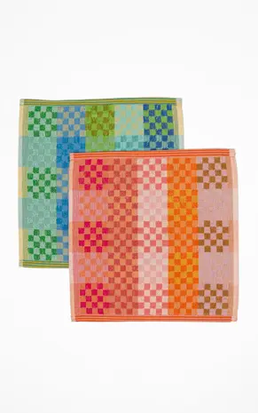 Foekje Fleur Foekje fleur - odds & ends - multi doekjes checkered check #134 (set van 2) Foekje Fleur Foekje fleur - odds & ends - multi doekjes checkered check #134 (set van 2)