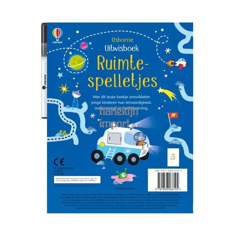 Usborne Uitwisboek - ruimte spelletjes Usborne Uitwisboek - ruimte spelletjes
