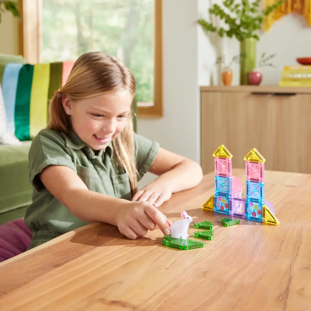 Magna-Tiles Magna-Tiles + micro mags - travel set - spring garden(26 stuks)