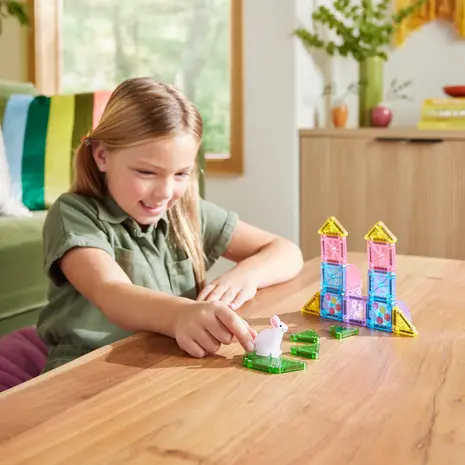 Magna-Tiles Magna-Tiles + micro mags - travel set - spring garden(26 stuks)