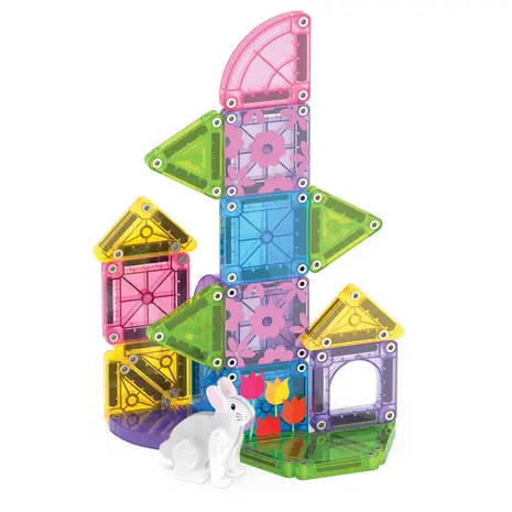 Magna-Tiles Magna-Tiles + micro mags - travel set - spring garden(26 stuks)