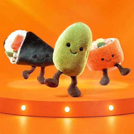 Jellycat Jellycat - amuseables knuffel - codhi californian roll Jellycat Jellycat - amuseables knuffel - codhi californian roll