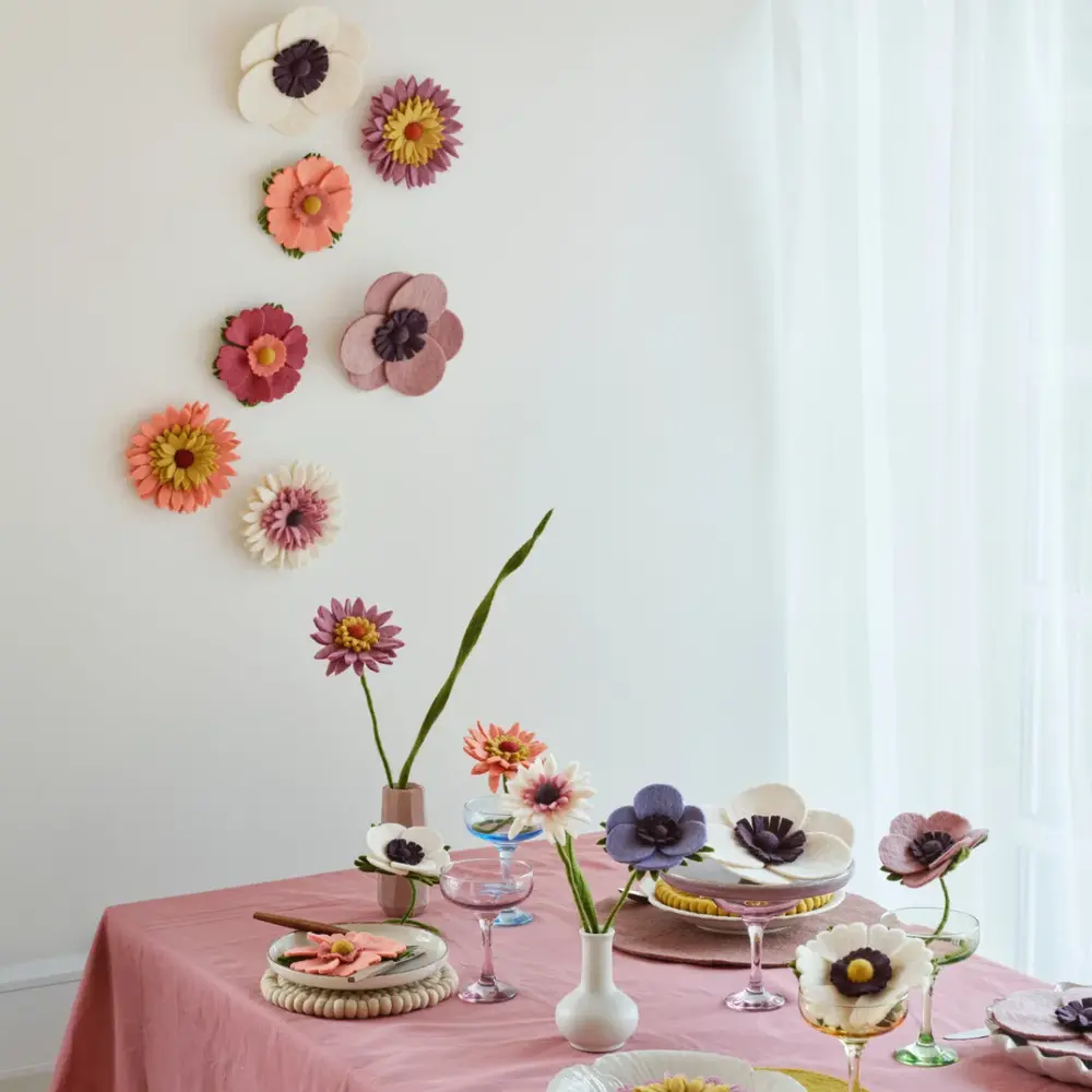 Gry & Sif Gry & sif - muurdecoratie gerbera - light purple Gry & Sif Gry & sif - muurdecoratie gerbera - light purple