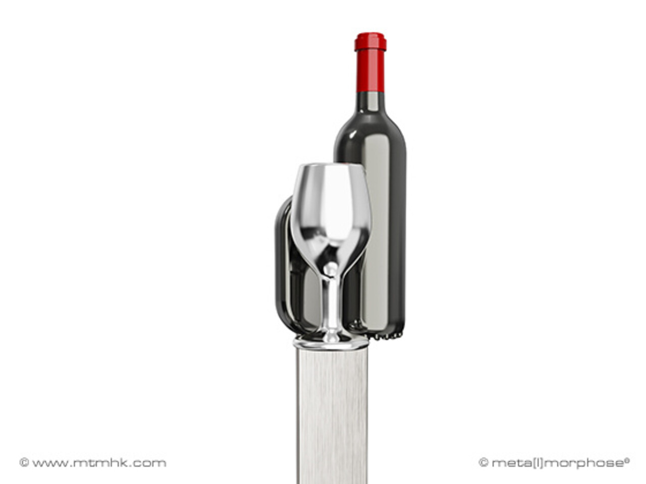 Metalmorphose Metalmorphose - boekenlegger - wine bottle & glass Metalmorphose Metalmorphose - boekenlegger - wine bottle & glass