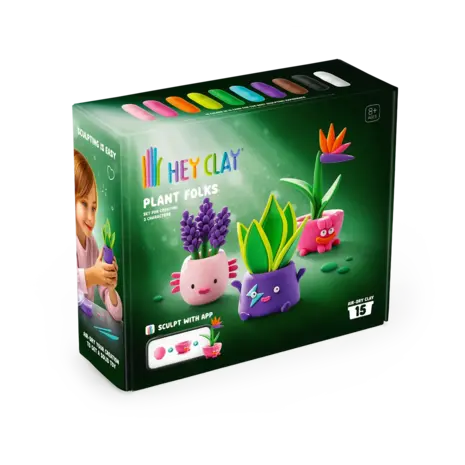 Hey Clay Hey Clay - boetseerklei - plant folks (15 potjes)