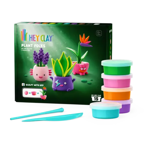 Hey Clay Hey Clay - boetseerklei - plant folks (15 potjes)