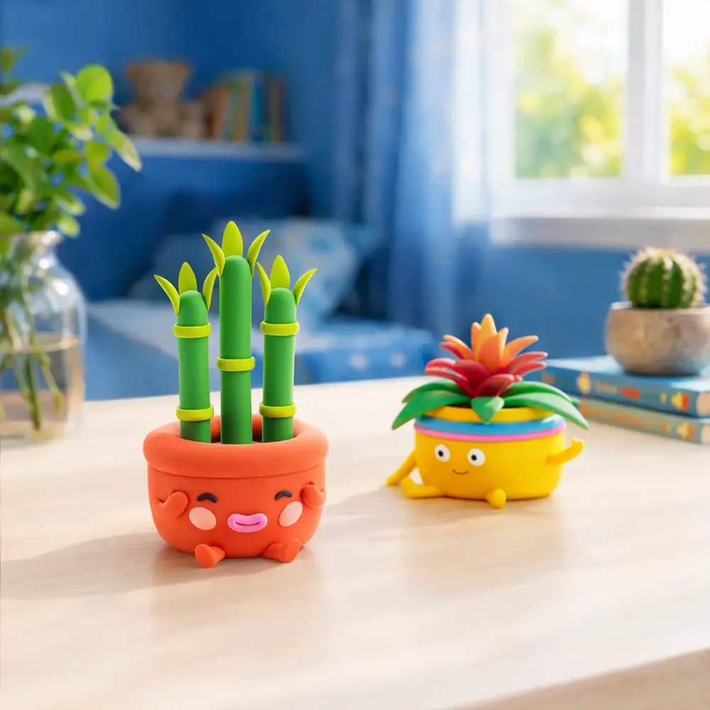 Hey Clay Hey Clay - boetseerklei - plant friends (15 potjes)