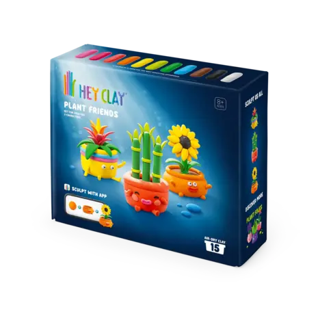 Hey Clay Hey Clay - boetseerklei - plant friends (15 potjes)