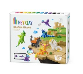 Hey Clay Hey Clay - boetseerklei - dragon island (15 potjes)