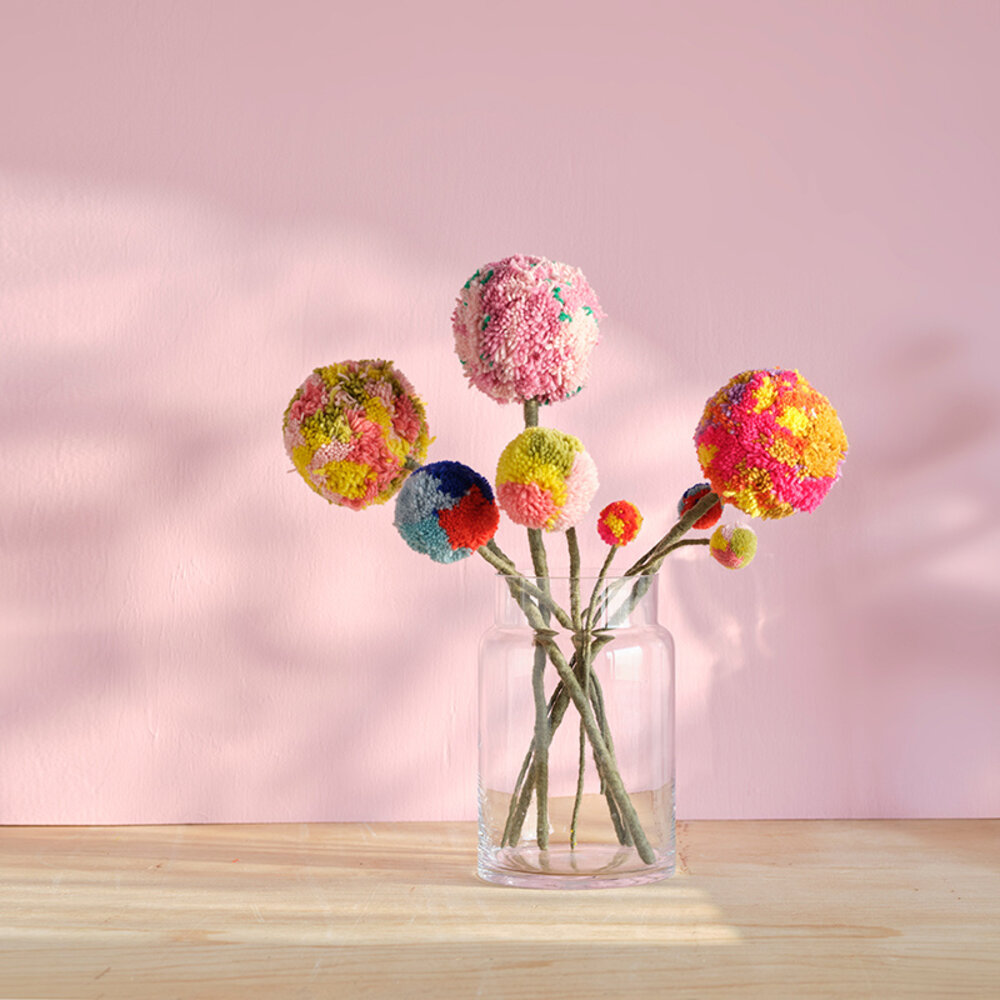 Aveva Design Aveva design - bloem distel - pom pom lilac-neon S