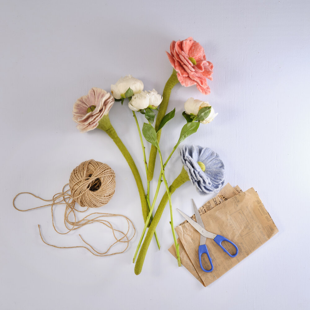 Aveva Design Aveva design - bloem pioenroos - dusty blue Aveva Design Aveva design - bloem pioenroos - dusty blue