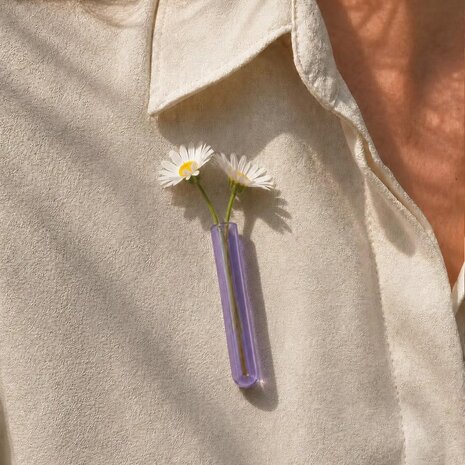 Muurbloempjes Muurbloempjes - bloemenbroche - purple