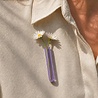 Muurbloempjes Muurbloempjes - bloemenbroche - purple
