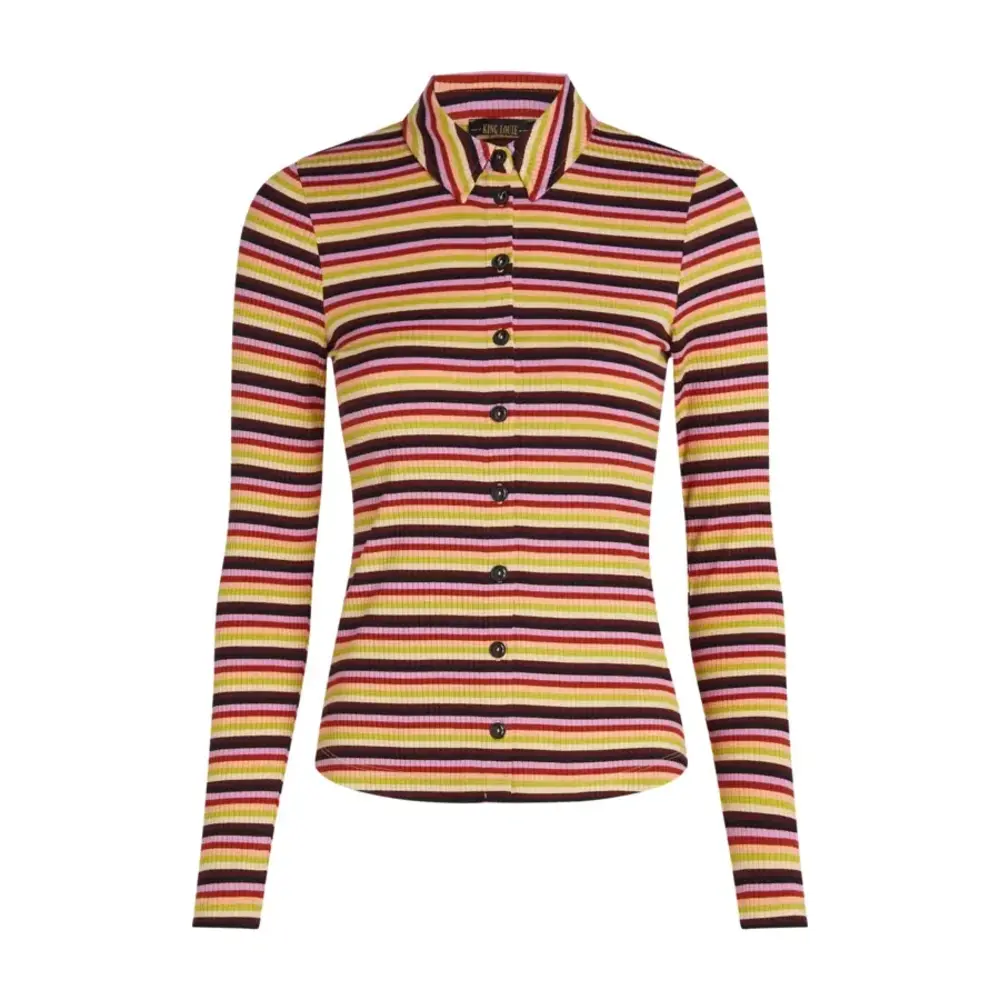 King Louie King Louie - blouse josie stripe - multi color King Louie King Louie - blouse josie stripe - multi color